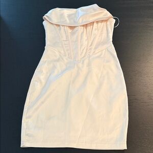 Princess Polly Cream Strapless Mini Dress